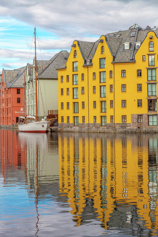 Norway Art Print featuring the photograph Reflections in Alesund by W Chris Fooshee