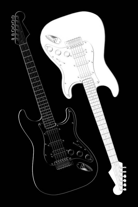 Rock And Roll Art Print featuring the digital art Rock and Roll Yin Yang by Mike McGlothlen