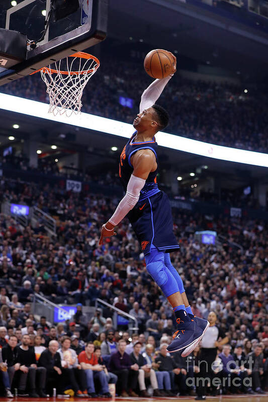 Russell Westbrook Art Print featuring the photograph Russell Westbrook by Mark Blinch
