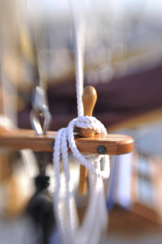 America Art Print featuring the photograph Sailboat Rigging Rockland ME by Marianne Campolongo