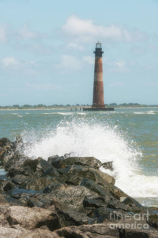 Morris Island Lighthouse Art Print featuring the photograph Salt Spray - Morris Island Lighthouse in Charleston South Carolina by Dale Powell