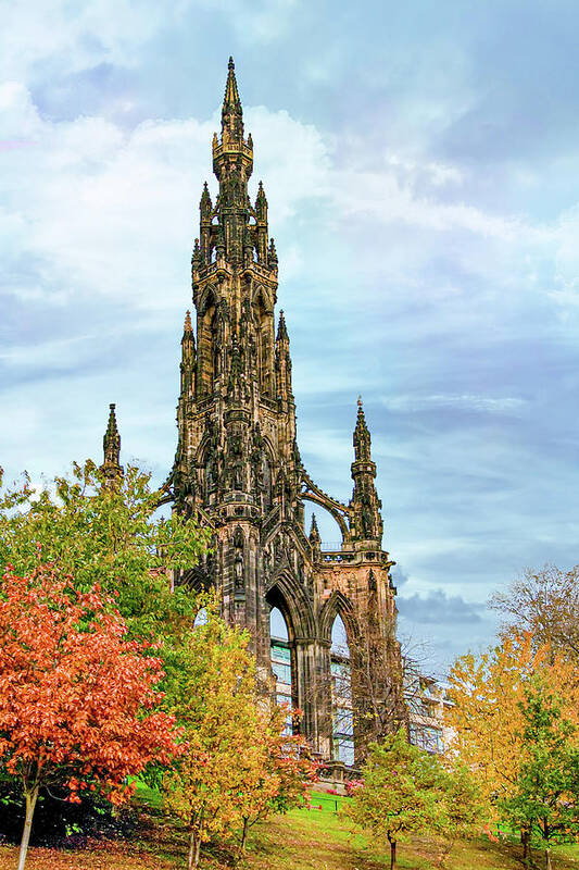 Edinburgh Art Print featuring the digital art Scots Memorial by SnapHappy Photos