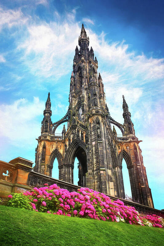 Edinburgh Art Print featuring the photograph Scott Monument Edinburgh Scotland by Carol Japp