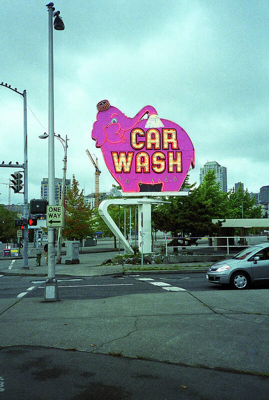 America Art Print featuring the photograph Seattle - Elephant Car Wash 2007 #2 by Frank Romeo