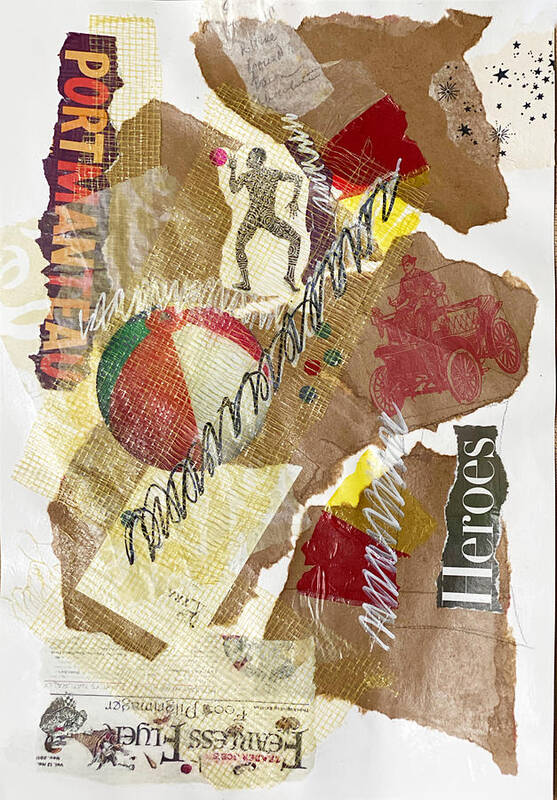 Collage Art Print featuring the mixed media Shopping Can Be Fun by Jessica Levant