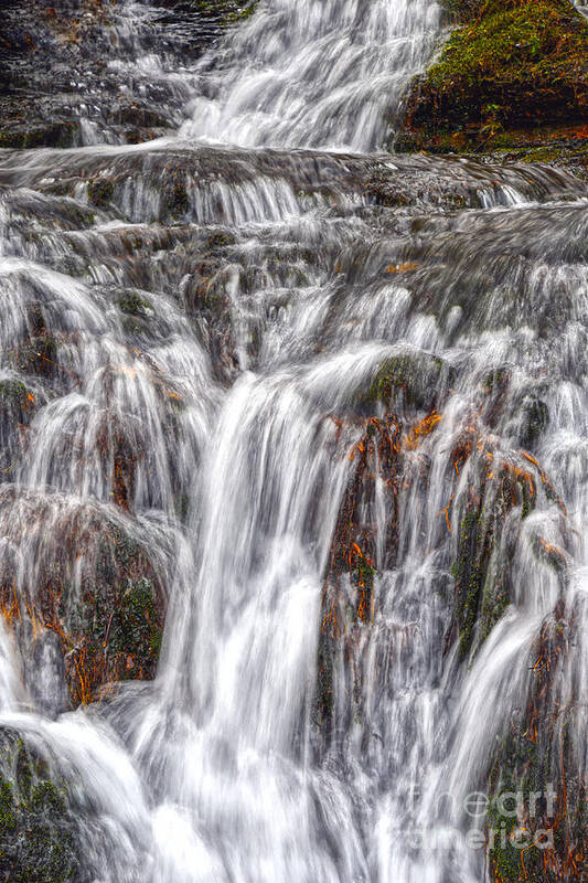 Waterfalls Art Print featuring the photograph Small Waterfalls 3 by Phil Perkins