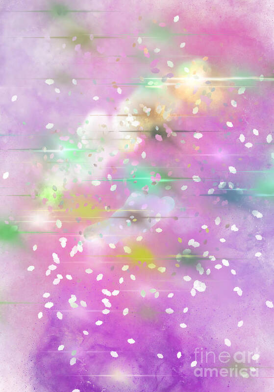Pink Sky Art Print featuring the digital art Snowy Pink Sky #1 by Zotshee Zotshee