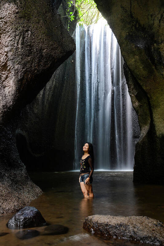 Tukad Cepung Art Print featuring the photograph Soliloquy - Tukad Cepung Waterfall, Bali, Indonesia by Earth And Spirit