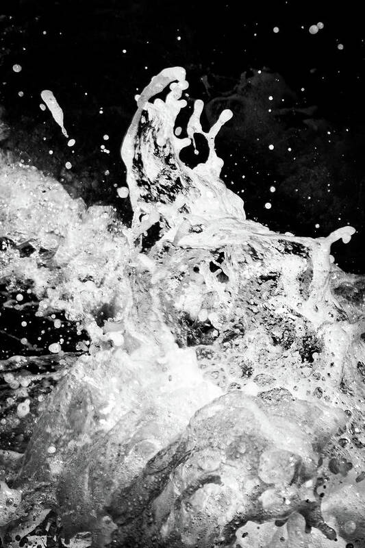 Water Art Print featuring the photograph Splashing Waves by Bonny Puckett