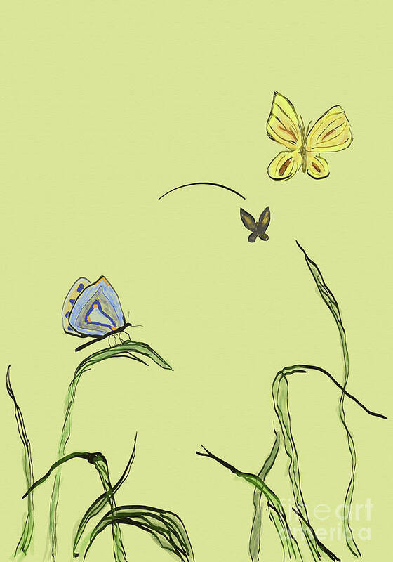 Butterflies Art Print featuring the digital art Spring Delight by Kae Cheatham