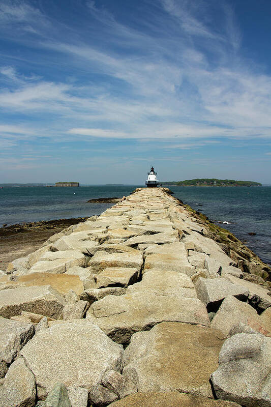 Lighthouse Art Print featuring the photograph Spring Point Ledge Light 2 by Cindy Robinson