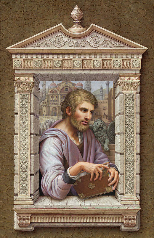 St. Mark Art Print featuring the painting St. Mark 2 by Kurt Wenner
