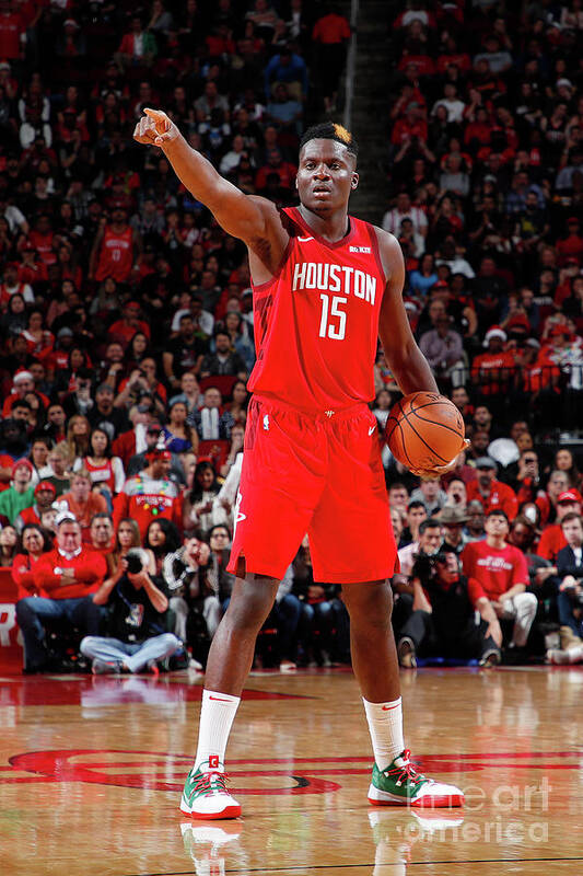 Clint Capela Art Print featuring the photograph Steven Adams and Clint Capela by Jeff Haynes