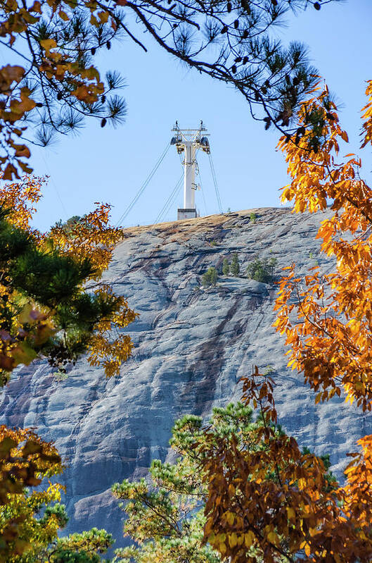 Georgia Art Print featuring the photograph Stone Mountain, Georgia Summit Skyride by Karen Cox