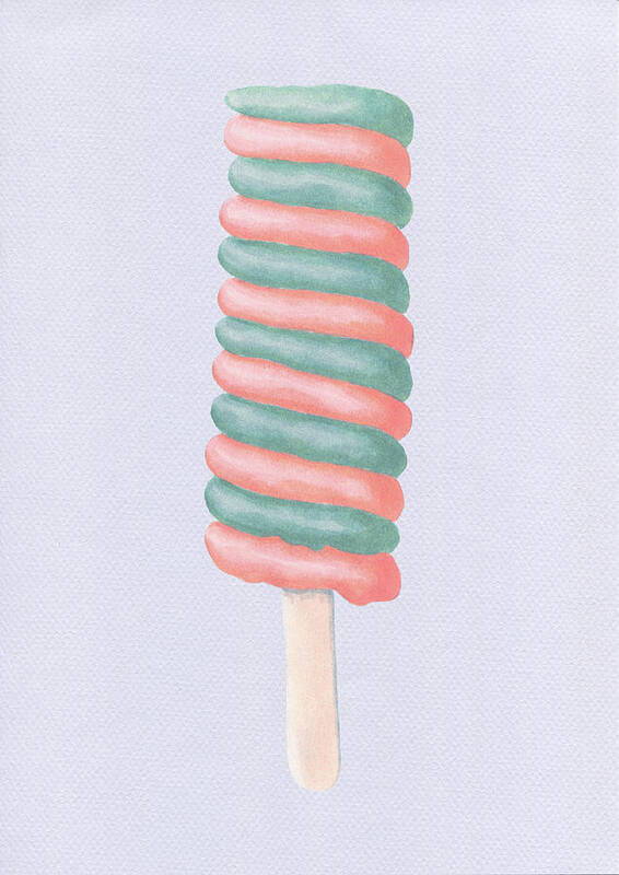 Ice Cream Art Print featuring the painting Summer Lovin' Ice Cream IV by Ink Well