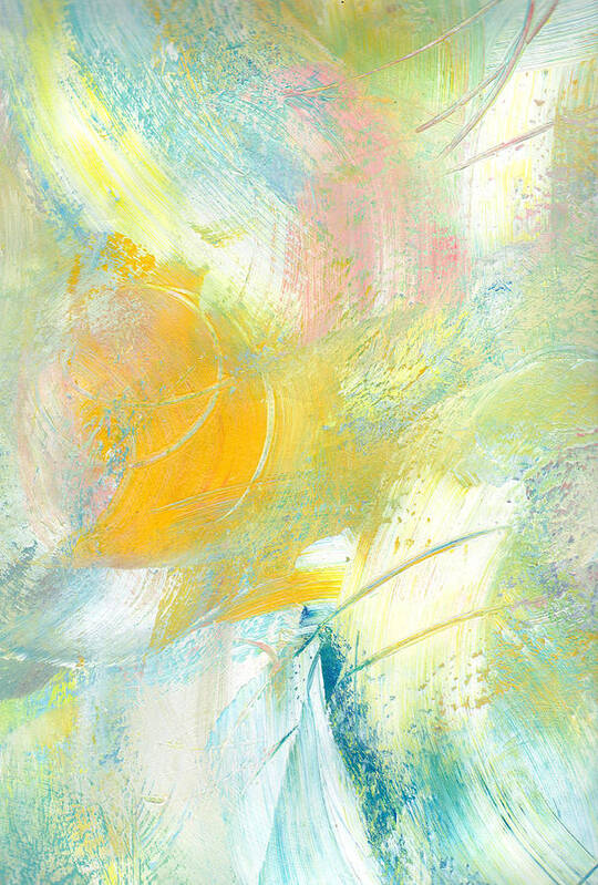Yellow Art Print featuring the painting Sun Burst by Patricia Cleasby