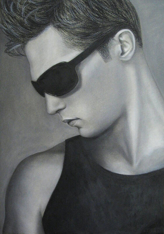 Man Art Print featuring the painting Sunglasses by Lynet McDonald