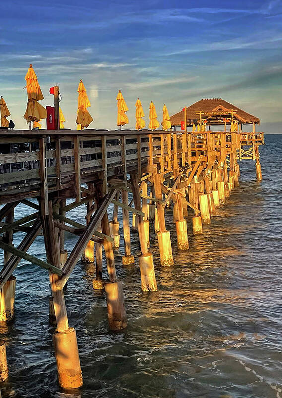 Pier Art Print featuring the photograph Sunset on the Pier by George Taylor