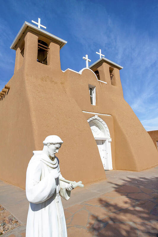 Church Art Print featuring the photograph Taos Church 2 by W Chris Fooshee