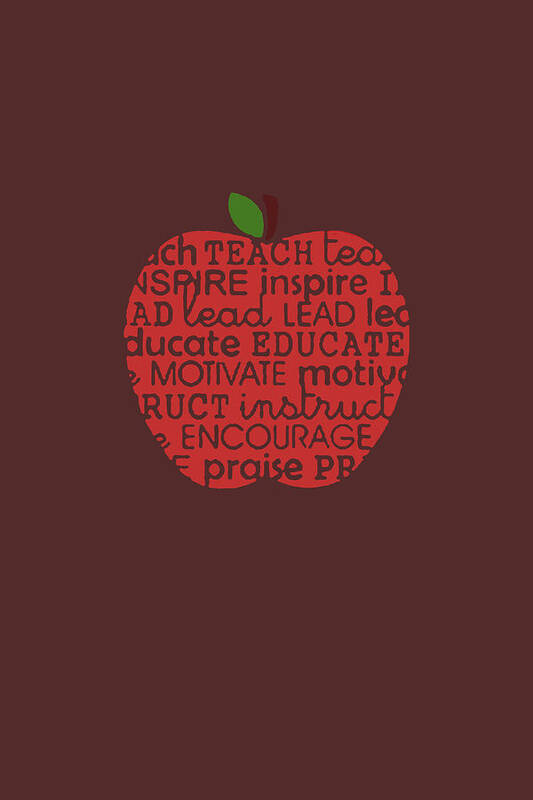 Teacher Appreciation Apple Logo Funny Art Print by Hafiz Alfatah - Pixels