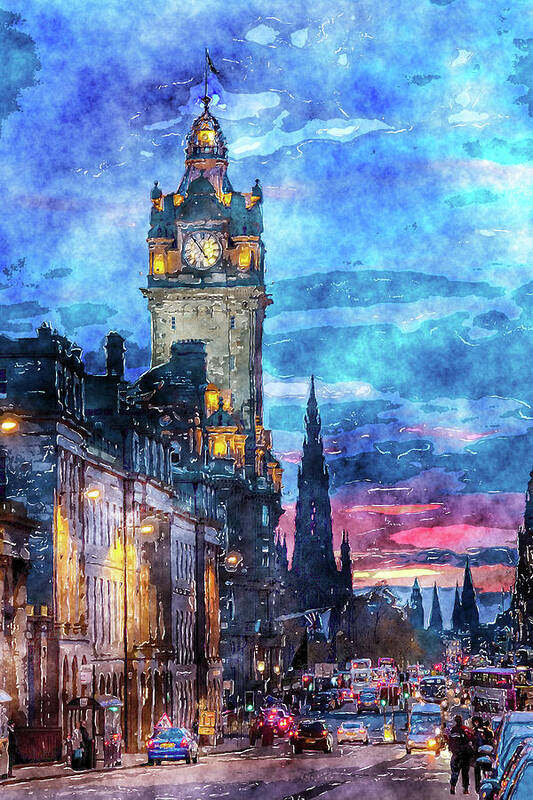 The Balmarol Art Print featuring the digital art The Balmarol Edinburgh Scotland by SnapHappy Photos