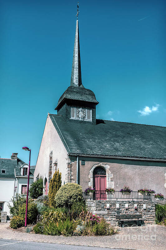 Church Art Print featuring the photograph The Church with No Name, Beganne, France by Elaine Teague