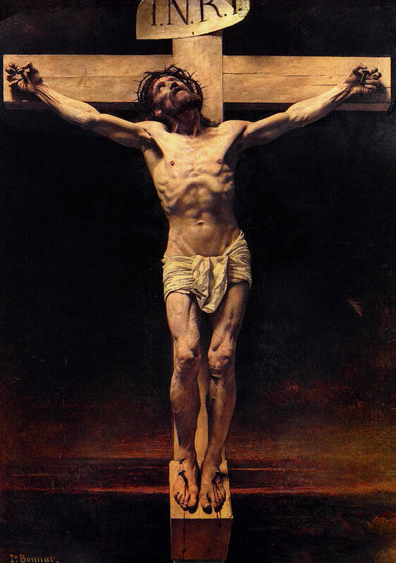 Leon Bonnat Art Print featuring the painting The Crucifixion by Leon Bonnat