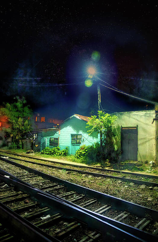 Camaguey Art Print featuring the photograph The house along the railroad by Micah Offman