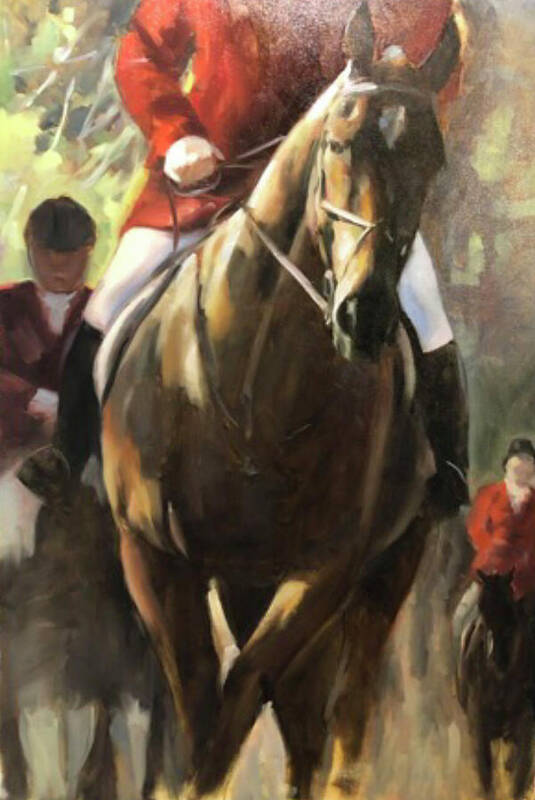 Horse Art Print featuring the painting The hunt master by Susan Bradbury