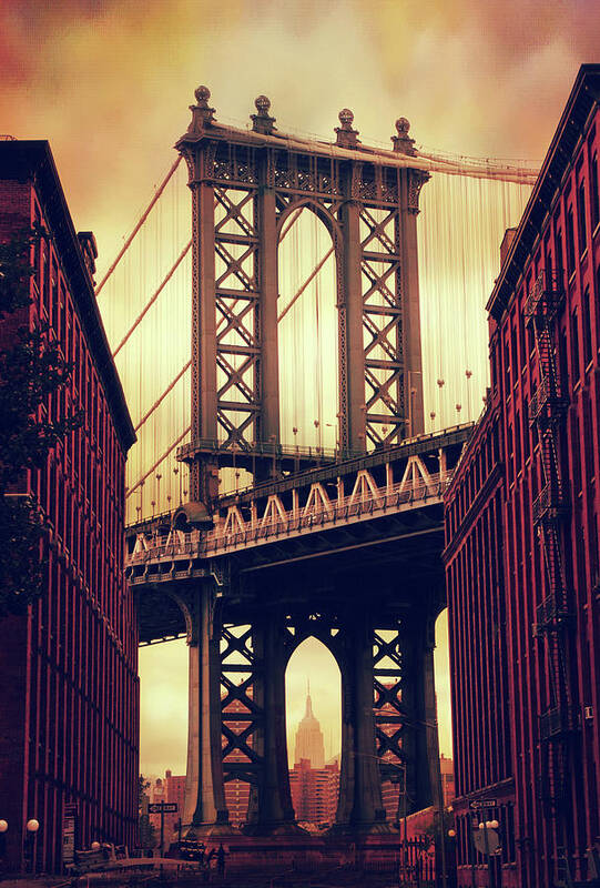 Manhattan Bridge Art Print featuring the photograph The Manhattan Bridge by Jessica Jenney