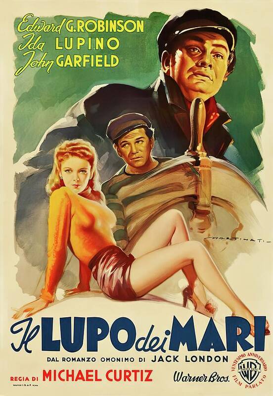 Luigi Art Print featuring the mixed media ''The Sea Wolf'', 1941 - art by Luigi Martinati by Movie World Posters