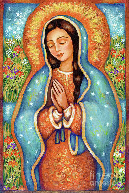 Christian Icon Art Print featuring the painting The Virgin of Guadalupe by Eva Campbell