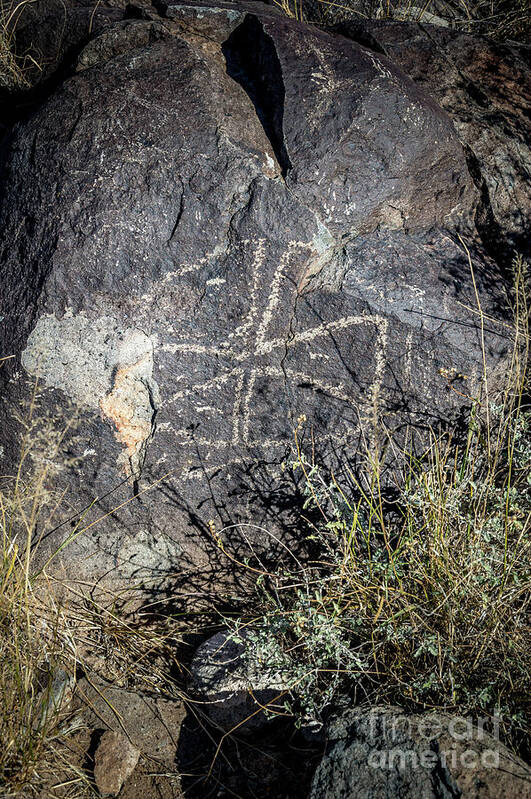 Ancient Art Print featuring the photograph Three Rivers Petroglyphs #9 by Blake Webster