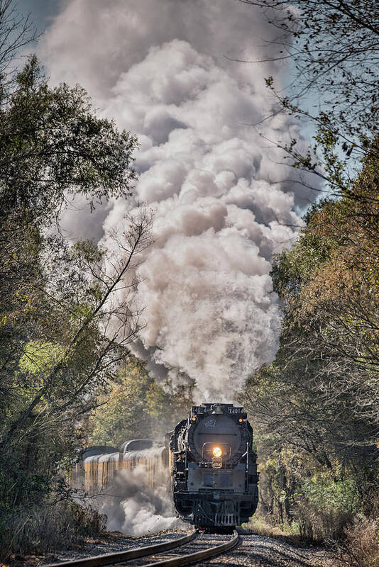 Railroad Art Print featuring the photograph Union Pacific's Big Boy 4014 at Hope Arkansas by Jim Pearson
