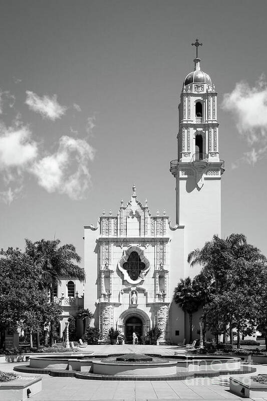 University Of San Diego Art Print featuring the photograph University of San Diego The Church of The Immaculata by University Icons
