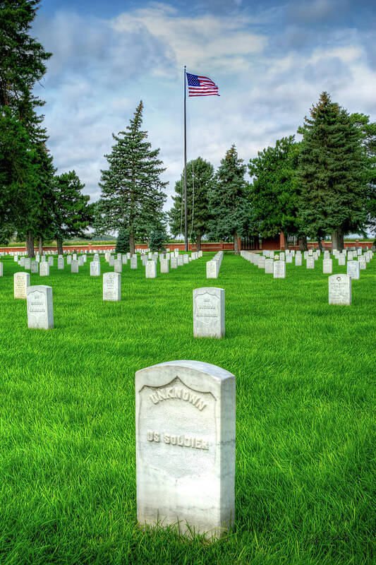 Flag Art Print featuring the photograph Unknown Soldier, Fort McPherson by Jeff White