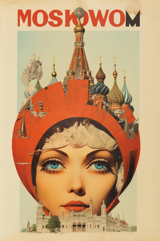 Vintage Art Print featuring the painting Vintage Moskow by My Head Cinema