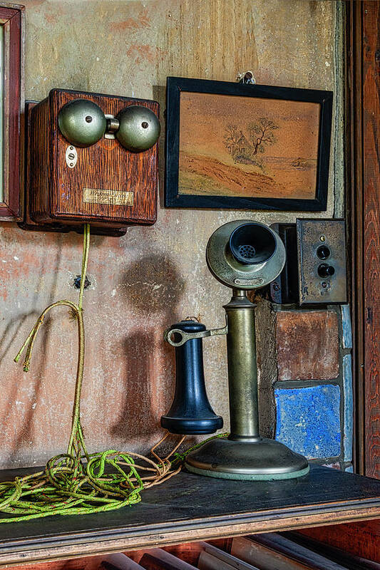 Phone Art Print featuring the photograph Vintage Telephone by Susan Candelario