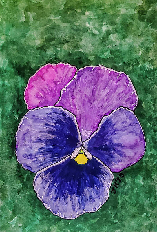 Violet Art Print featuring the painting Violet by Jean Haynes