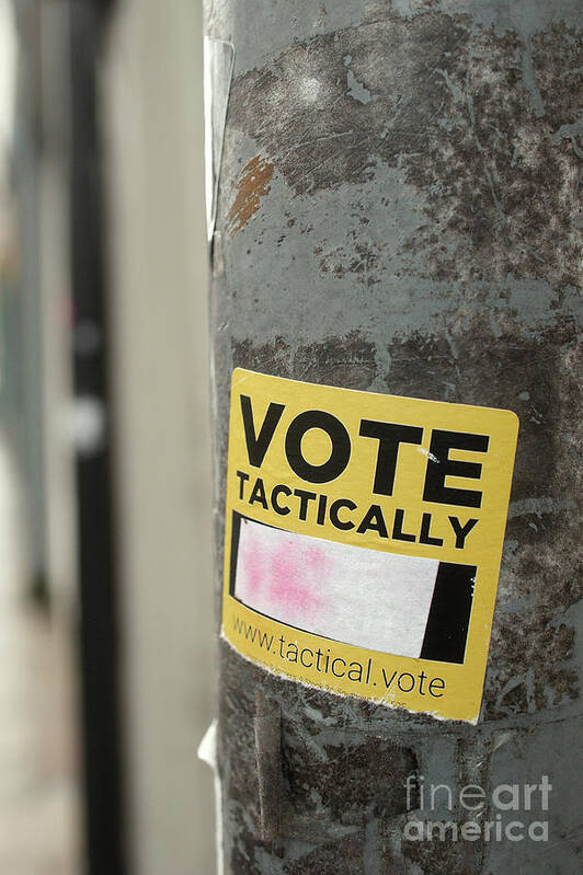 2019 Art Print featuring the photograph Vote tactically sticker by Tom Gowanlock