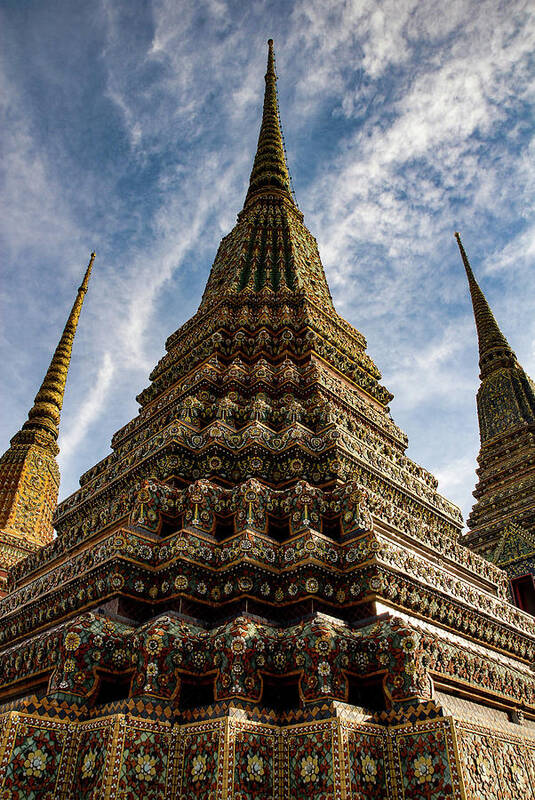 Wat Art Print featuring the photograph Like A Prayer - Wat Pho. Bangkok, Thailand by Earth And Spirit