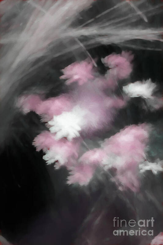 Pink Art Print featuring the digital art Wildflowers 4 by Elaine Teague
