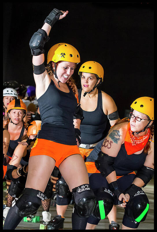 Roller Derby Art Print featuring the photograph Women Who Fly #16 by Christopher W Weeks