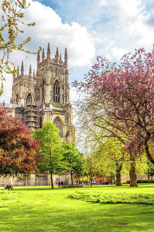 York Art Print featuring the photograph York Minster in Spring by W Chris Fooshee