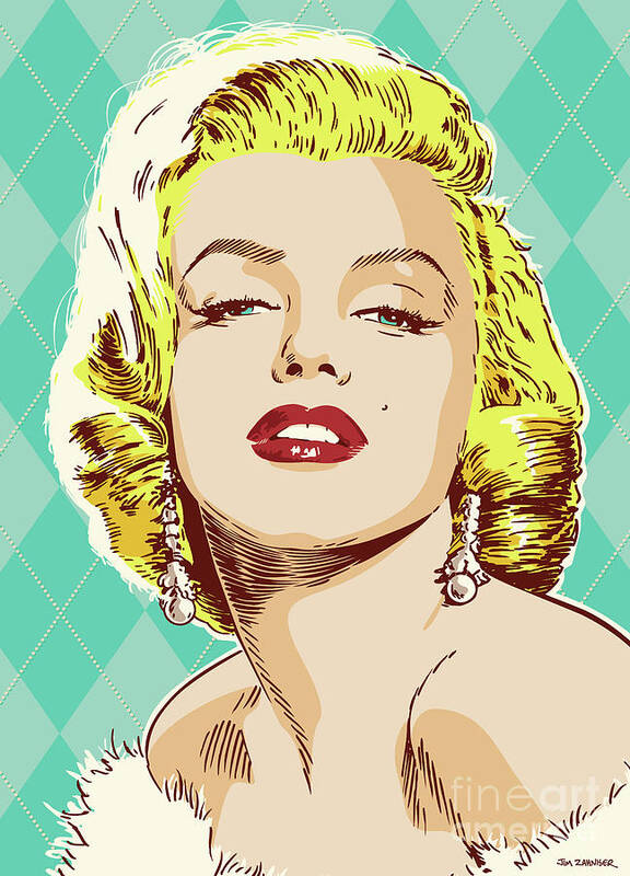 Marilyn Monroe Pop Art Art Print by Jim Zahniser
