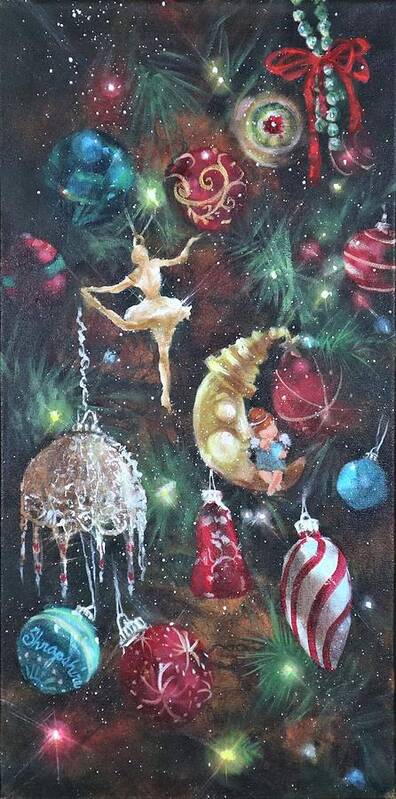  Christmas Ornaments Art Print featuring the painting Favorite Things by Tom Shropshire