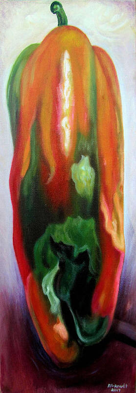 Sweet Pepper Art Print featuring the painting Sweet P #1 by Ewan McAnuff