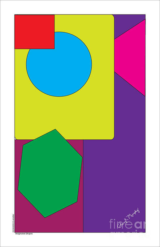 Urban Art Print featuring the digital art 060 Imagined Shapes by Cheryl Turner