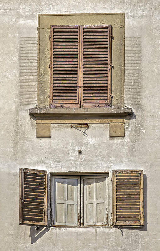 Tuscany Art Print featuring the photograph Dueling Windows of Tuscany by David Letts
