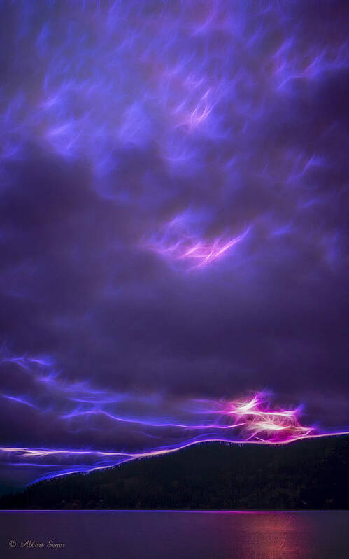 Clouds Art Print featuring the photograph Stormy Sunrise - 141123A-054 by Albert Seger